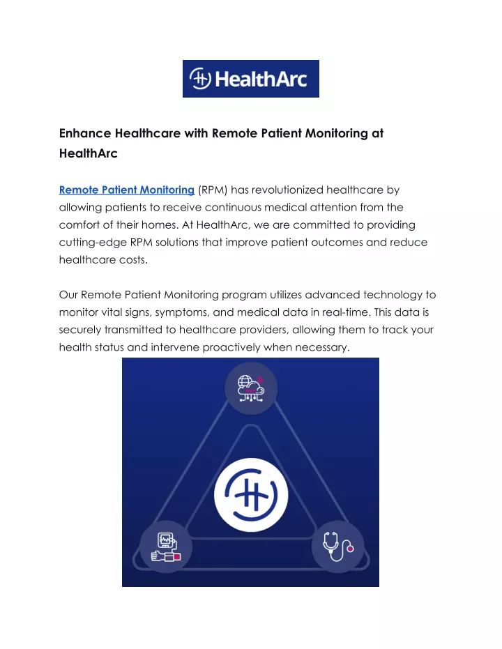 enhance healthcare with remote patient monitoring