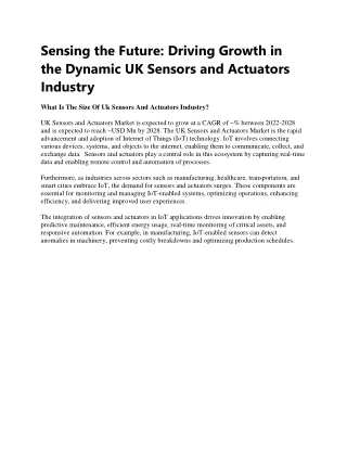 sensing the future driving growth in the dynamic