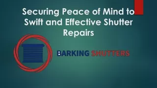 Securing Peace of Mind to Swift and Effective
