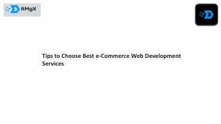 Tips to Choose Best e-Commerce Web Development Services