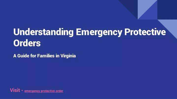 understanding emergency protective orders