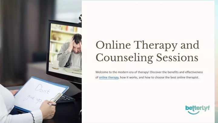 online therapy and counseling sessions