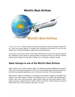 World's Best Airlines