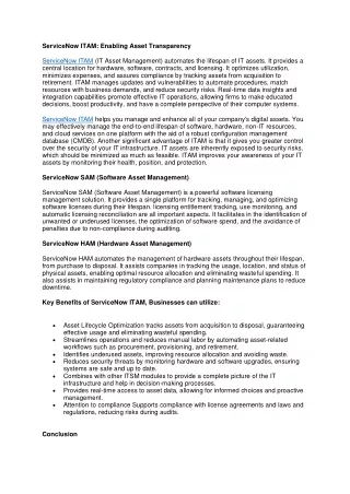 servicenow itam enabling asset transparency