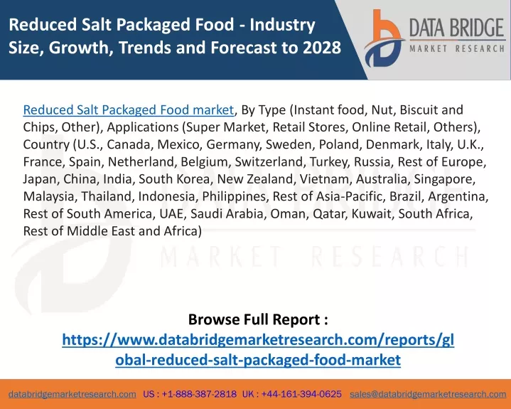 reduced salt packaged food industry size growth