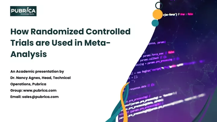 how randomized controlled trials are used in meta