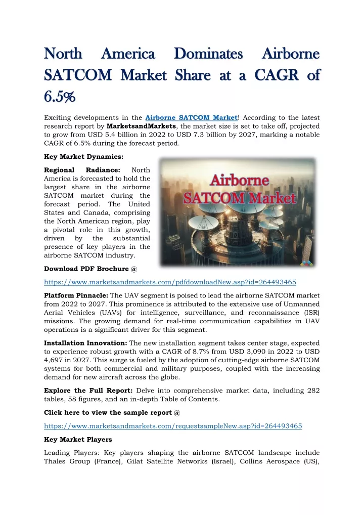 north north satcom market share at a cagr