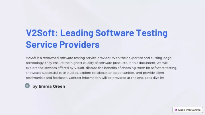 v2soft leading software testing service providers
