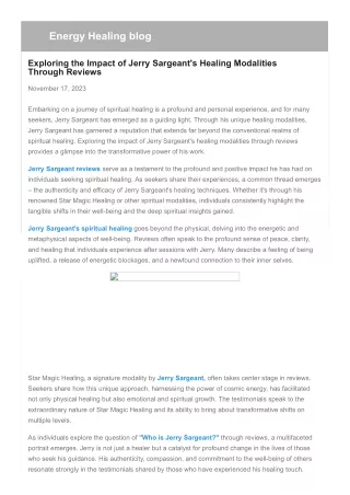 energy healing blog