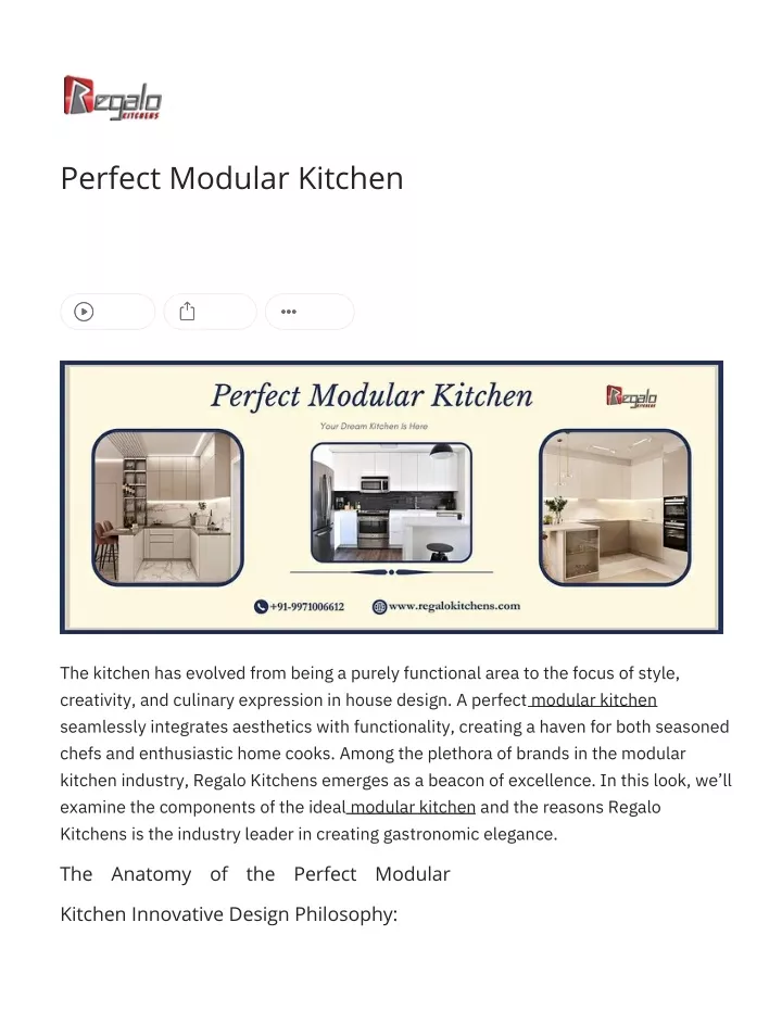 perfect modular kitchen