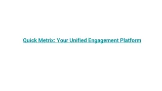 unified engagement platform