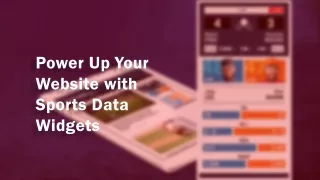 Unlocking the Power of Sports Data