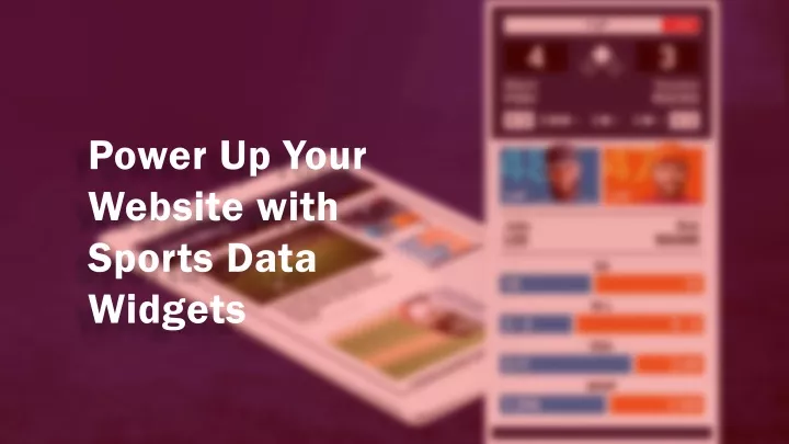 power up your website with sports data widgets