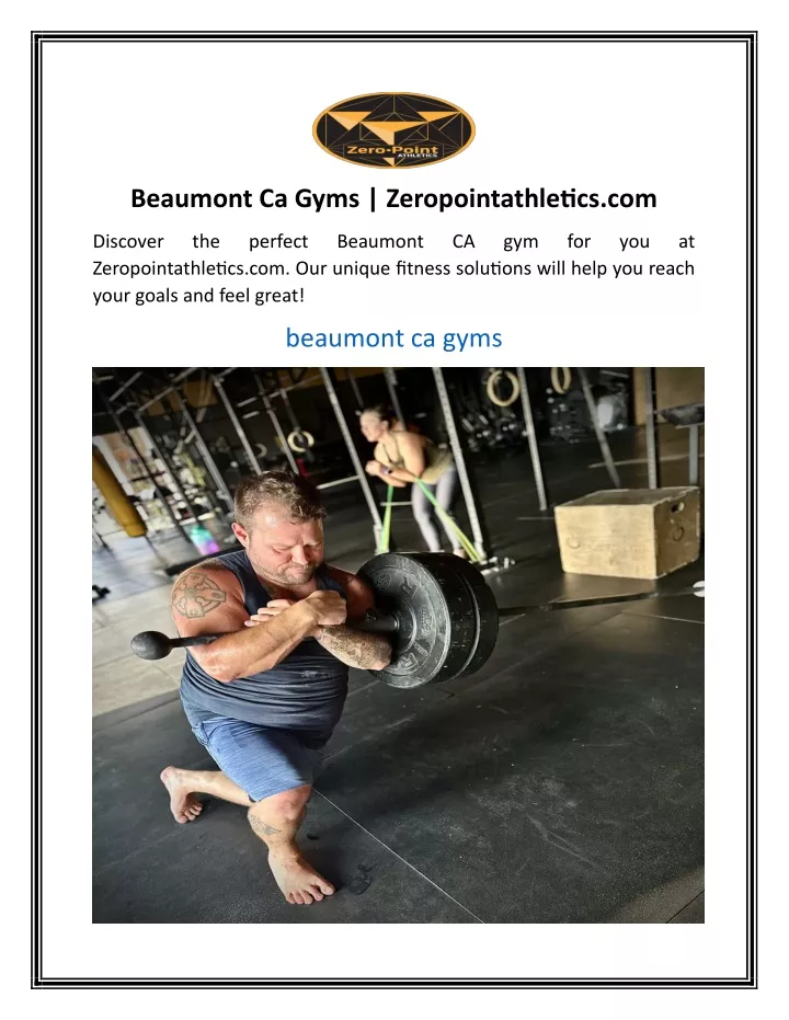 beaumont ca gyms zeropointathletics com