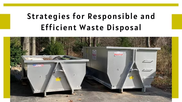 strategies for responsible and efficient waste