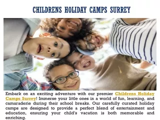 Childrens Holiday Camps Surrey