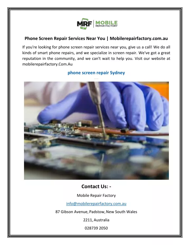 phone screen repair services near