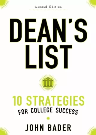 DOWNLOAD/PDF Dean's List