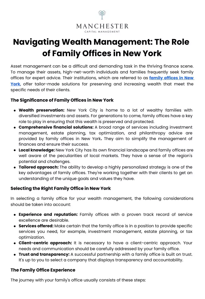 navigating wealth management the role of family