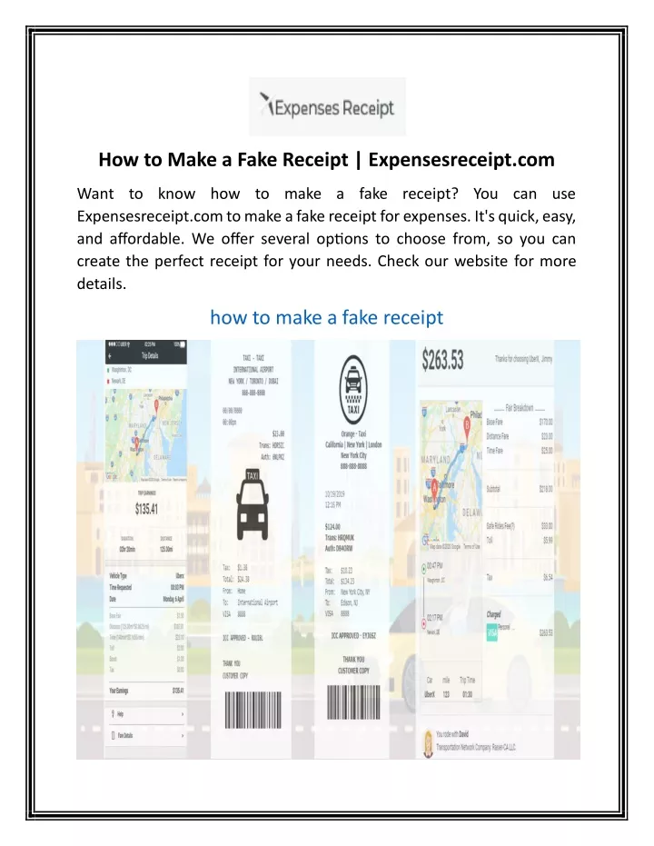 how to make a fake receipt expensesreceipt com