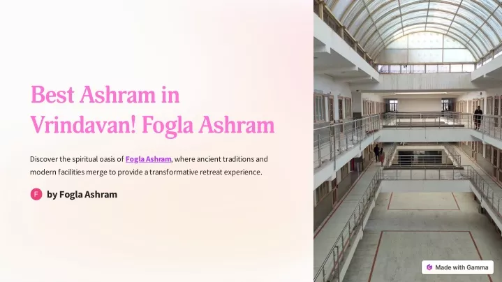 best ashram in vrindavan fogla ashram