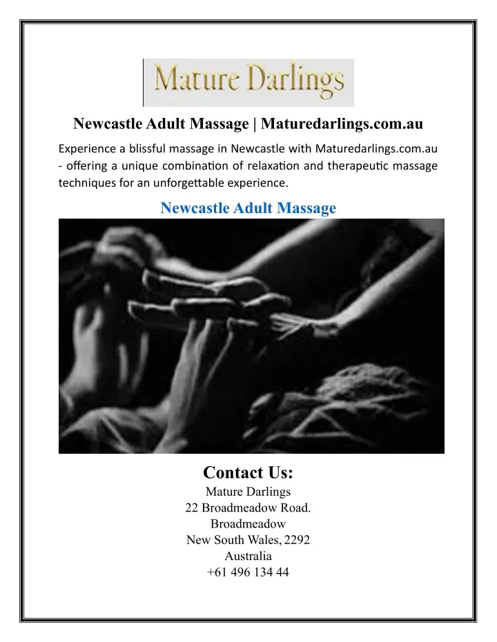 newcastle adult massage maturedarlings com au