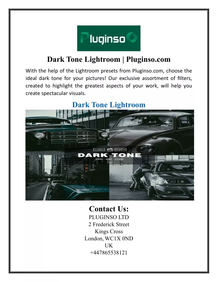 dark tone lightroom pluginso com