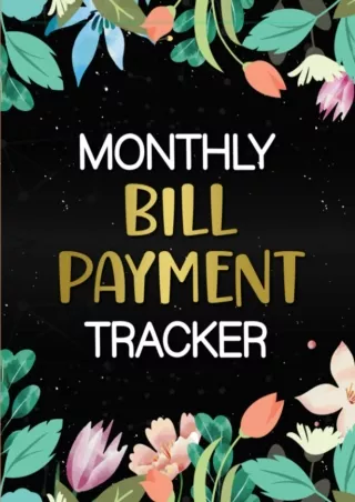 PDF_  Bill Payments Tracker: Simple Blue Classy Monthly Bill Payment Checklist O