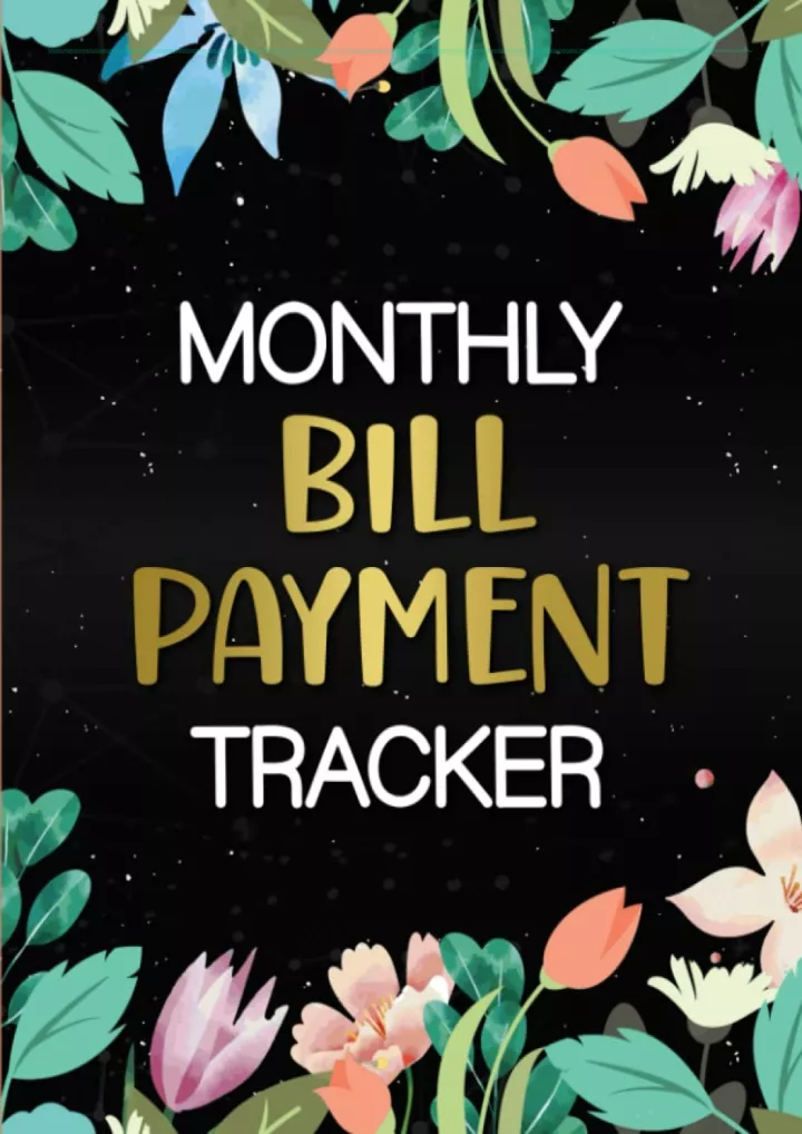 pdf bill payments tracker simple blue classy
