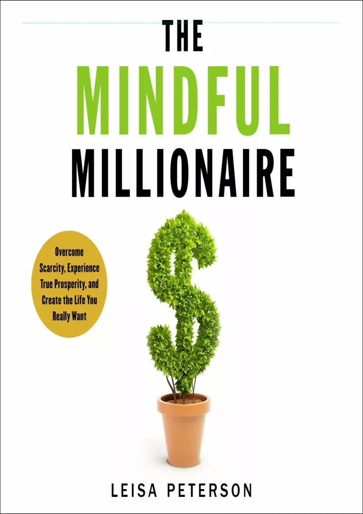 pdf read online the mindful millionaire overcome