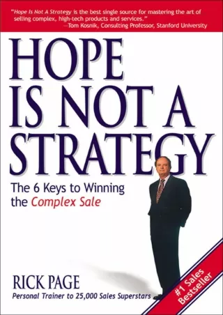 [❤READ⚡ ✔Download⭐]  Hope Is Not a Strategy: The 6 Keys to Winning the Complex S