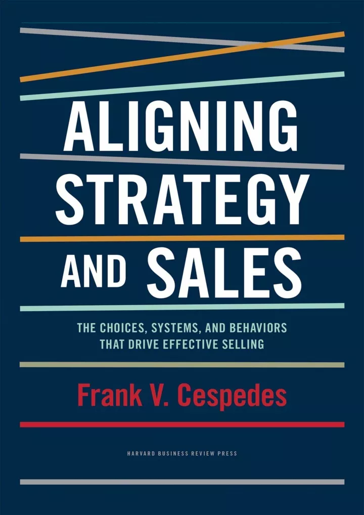 pdf aligning strategy and sales the choices