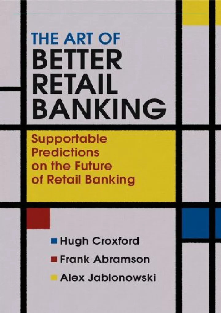 read pdf the art of better retail banking