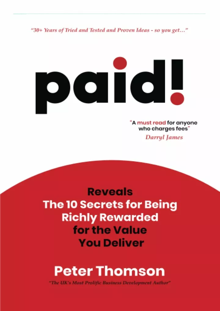 pdf read online paid reveals the 10 secrets