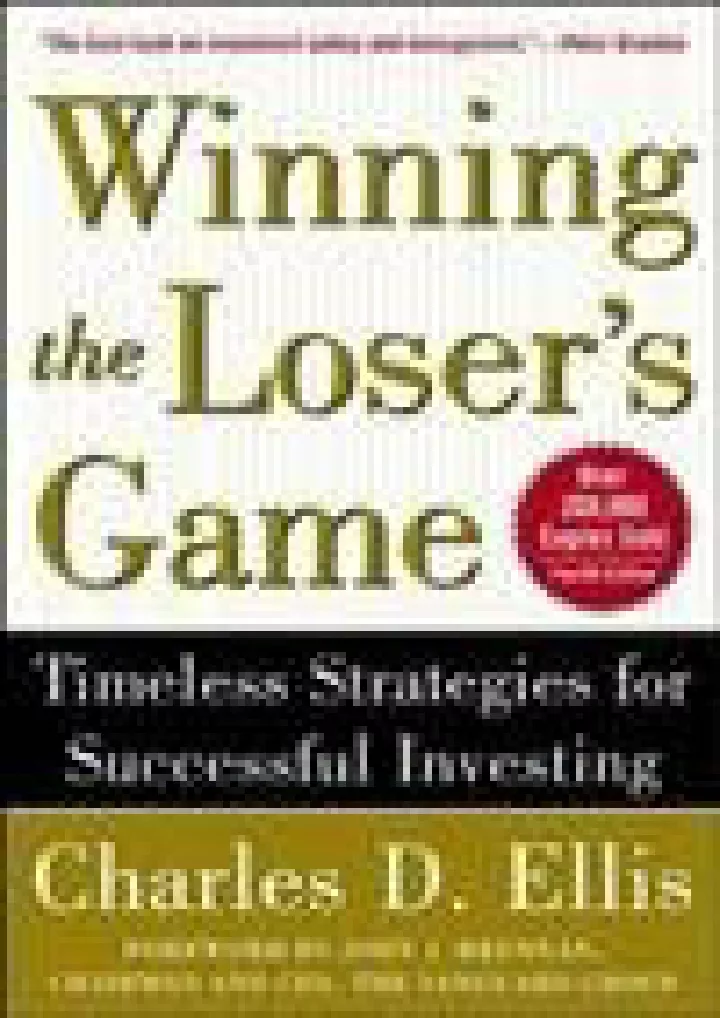 read download winning the loser s game timeless