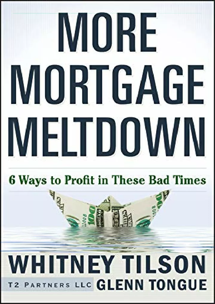 pdf more mortgage meltdown 6 ways to profit