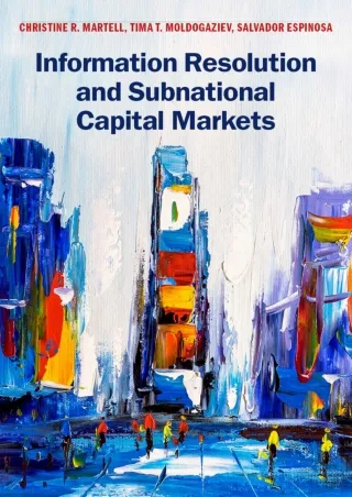 ✔Download⭐ Book [PDF]  Information Resolution and Subnational Capital Markets