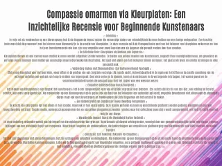 Compassie omarmen via Kleurplaten: Een Inzichtelijke Recensie voor Beginnende Kunstenaars