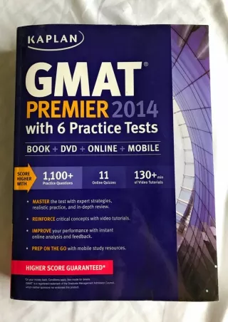 READ EBOOK (PDF) Kaplan GMAT Premier 2014 with 6 Practice Tests: book   online   DVD   mobile