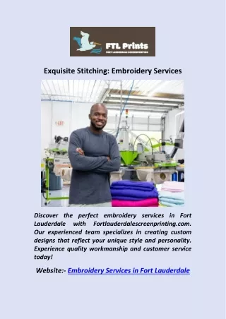 Embroidery Services in Fort Lauderdale