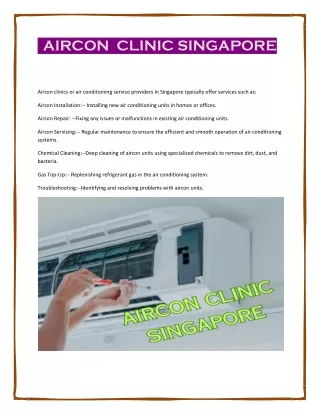 AIRCON  CLINIC SINGAPORE