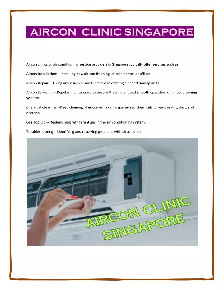 aircon clinic singapore