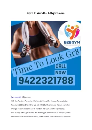 Gym In Aundh