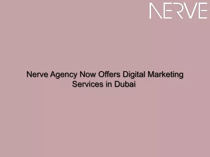 nerve agency now offers digital marketing