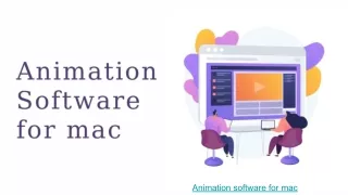 Free Animation Software for mac
