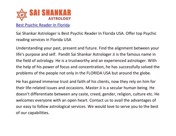 best psychic reader in florida