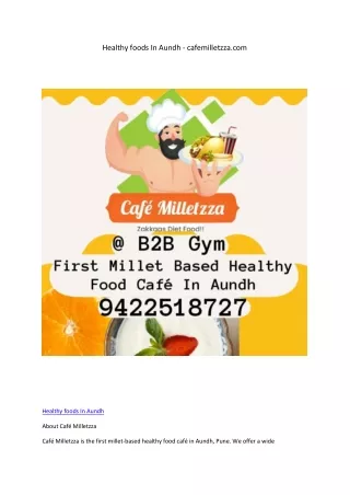 Healthy foods In Aundh