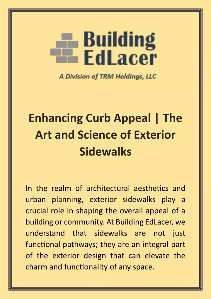 enhancing curb appeal the art and science
