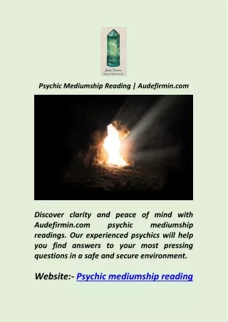 Psychic mediumship reading