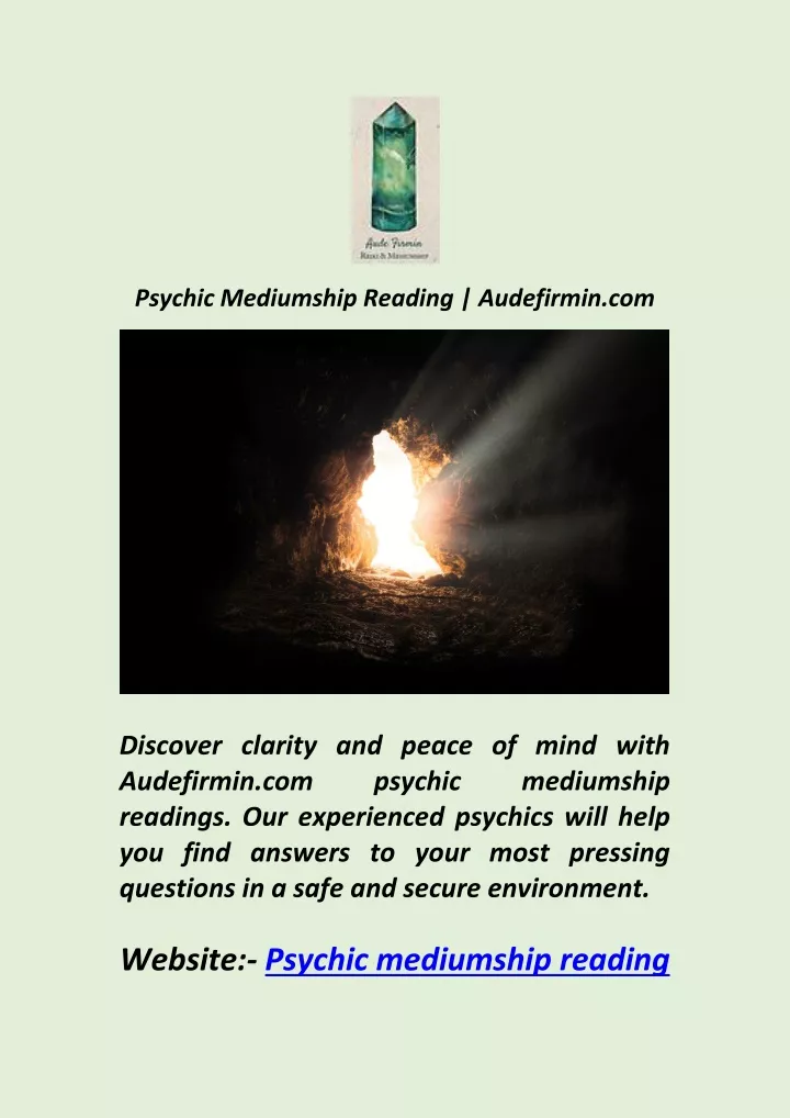 psychic mediumship reading audefirmin com